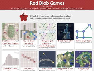 Screenshot of the Red Blob Games website